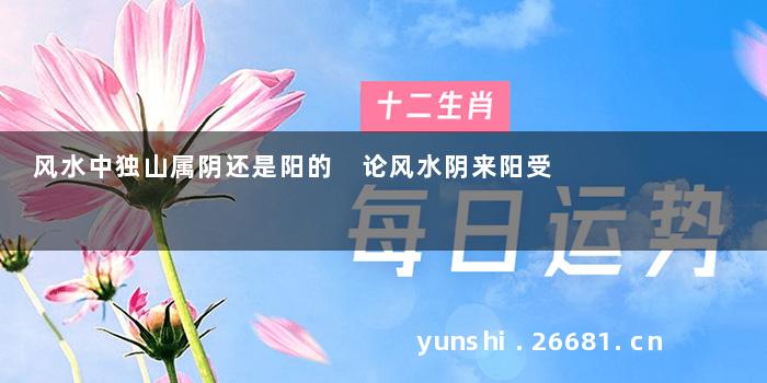 风水中独山属阴还是阳的 论风水阴来阳受